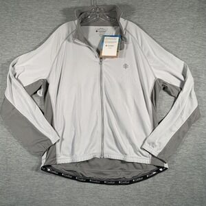 Coolibar Jacket Mens 2XL Gray Cycling Full Zip UPF 50+ UV Protection Windbreaker